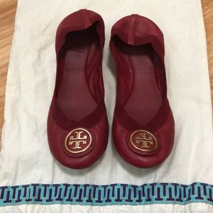 Tory Burch Caroline Flats in Red